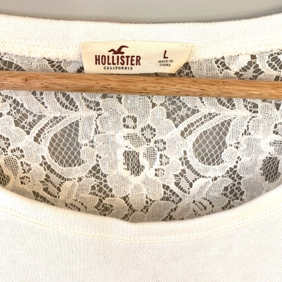Hollister Cropped White Sweater - Picture 3 of 4